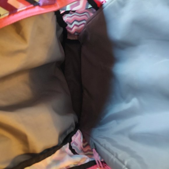 Land's End chevron pink purple kids backpack - Picture 6 of 8